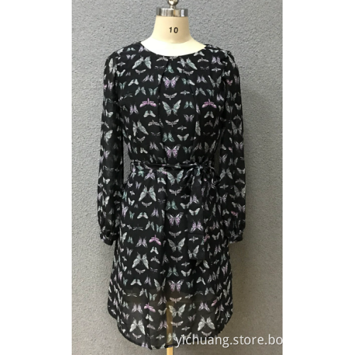 women's print ciffon dress